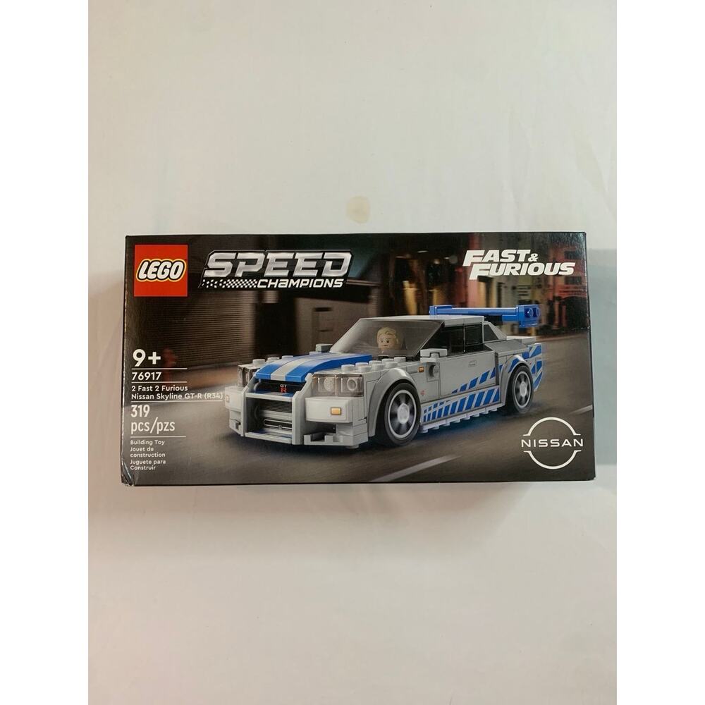 LEGO Speed Champions 76917 2 Fast 2 Furious Nissan Skyline GT-R R34 Box & Manual